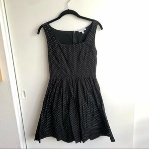 Delia*s Black Square Neck Swiss Dot Dress with Pockets